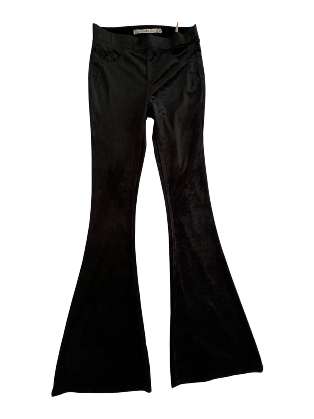Chelsea & Violet Black Flared Velvet Pants Size 26 Whimsigoth Boho New with Tags
